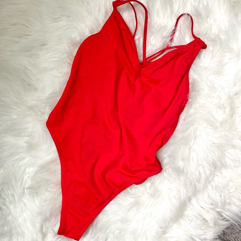 ASOS Swim Red One-Piece - Picture 2 of 6